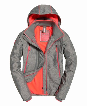 Superdry Pop Cipzár Velocity SD-Windcheater Női Kabát Világos Szürke/Korall | HJNFA4691